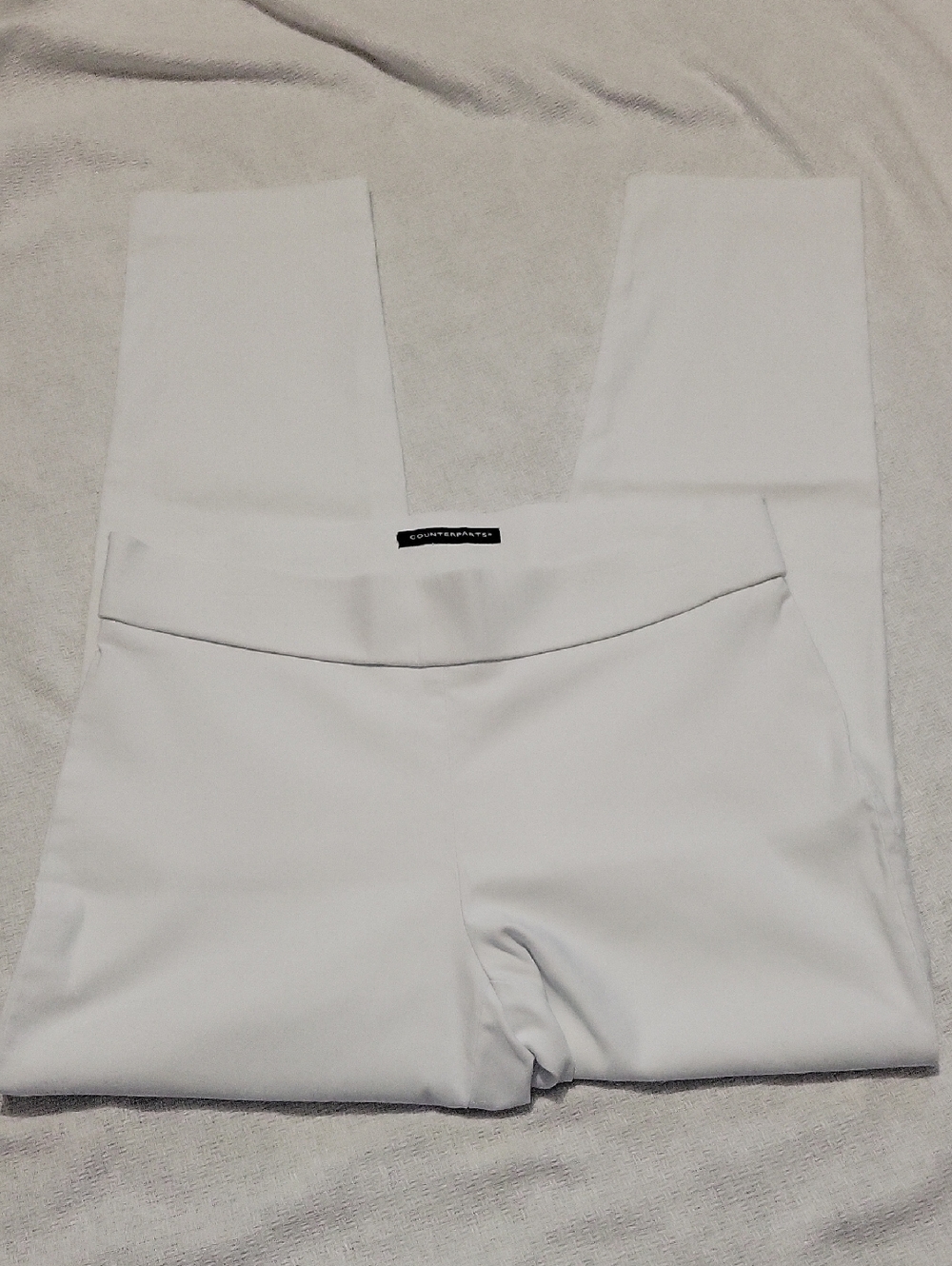 Counterparts White Stretch Pull-on Pants Slacks Petite Medium